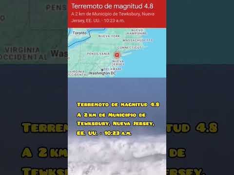 Terremoto de magnitud 4.8 A 2 km de Municipio de Tewksbury, Nueva Jersey, EE. UU. · 10:23?a.m.
