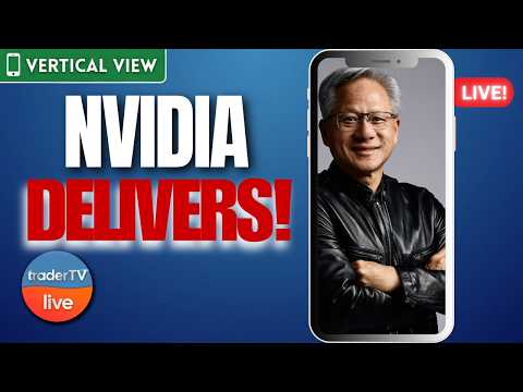 Nvidia + 7%🚀 Says 70% Ai Growth "Only The Beginning!" (VERTICAL) | Stock Market Live