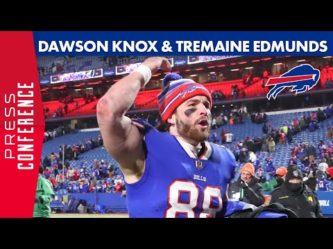 Dawson Knox and Tremaine Edmunds Address Media Following 47-17 Win Against Patriots | Buffalo Bills video clip