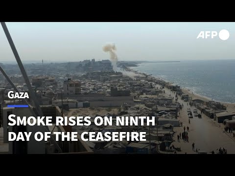 Smoke rises over central Gaza as Israel and Hamas accuse each other of breaching truce | AFP