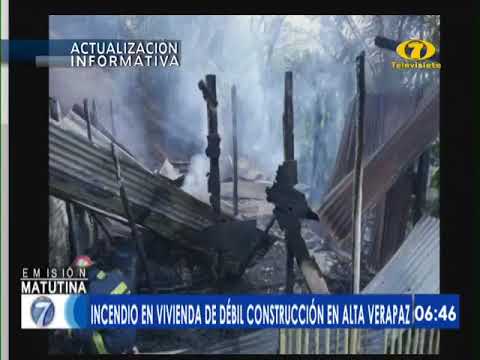 Incendio en una vivienda en Alta Verapaz