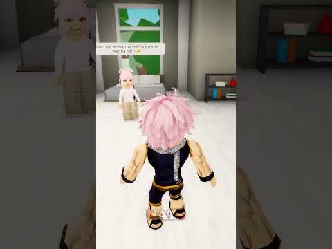 I caught my mom doing the military dance trend!!  #robloxshorts #roblox