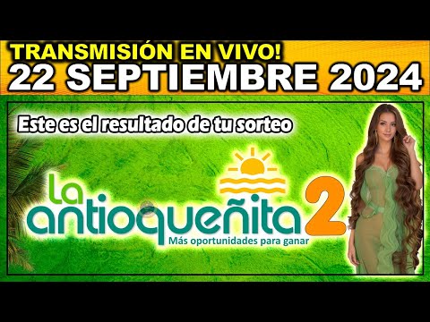 Resultado ANTIOQUEÑITA 2 DOMINGO 22 de septiembre de 2024 #chance #antioquenitatarde