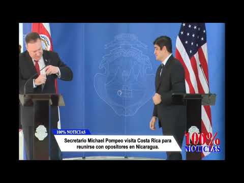 Secretario Michael Pompeo visita Costa Rica para reunirse con opositores en #Nicaragua.