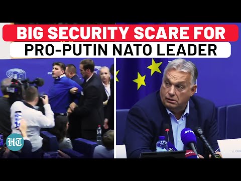 On Cam: Security Scare For Pro-Putin NATO Leader; Orban Shuts Down, Shames Heckler At EU Briefing