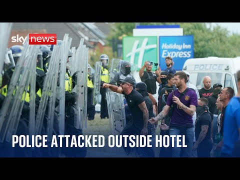 Chairs hurled at police as violence breaks out in Rotherham and Middlesbrough