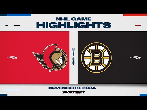 NHL Highlights | Senators vs. Bruins - November 9, 2024