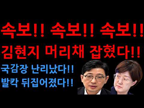 김현지 <strong>머리채</strong> 잡혔다!!국감장 난리났다!!발칵 뒤집어졌다!!