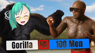 【Gorilla Vs 100 Men】ゴリラ、やる。