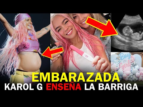 INCREIBLE! KAROL G EMBARAZADA ENSEÑA LA BARRIGA POR PRIMERA VEZ