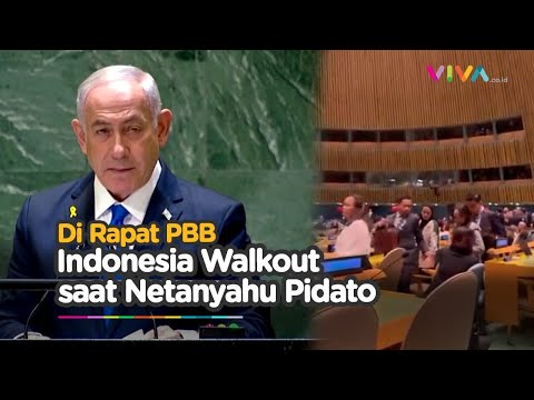 'Muka Tebal' Netanyahu Ditinggal Delegasi Berbagai Negara Saat Pidato di PBB