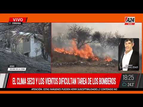 COMBATEN EL FUEGO EN CÓRDOBA CON AVIONES HIDRANTES