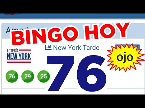 RESULTADOS de HOY..!! (( 76 )) BINGO hoy...!! loteria NEW YORK TARDE..! PREMIOS REVELADOS PARA HOY