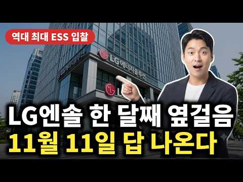 [LG에너지솔루션 주가전망] 역대 최대 ESS 입찰 1,180MW, 11월 11일에 답 나오는데 지금 담아야 하나 삼성SDI #LG에너지솔루션