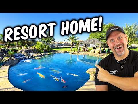 AMAZING Backyard Resort I'm with CAC Ralph Biezad of Pondscapes AZ  out of Queen Creek, Arizona to visit his personal home a