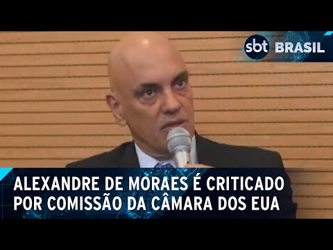 Comissão da Câmara dos EUA divulga relatório criticando decisões de Moraes | SBT Brasil (18/04/24)