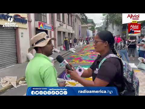 Alfombras de Viernes Santo en Tegucigalpa / Radio América