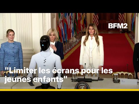 L'arrivée de Melania Trump avec un robot lors d'un sommet à la Maison Blanche