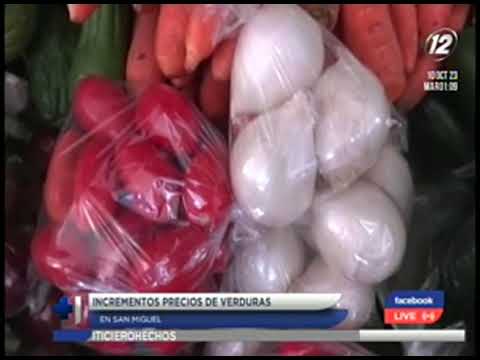 Reportan incremento de precios de verduras en la zona oriental
