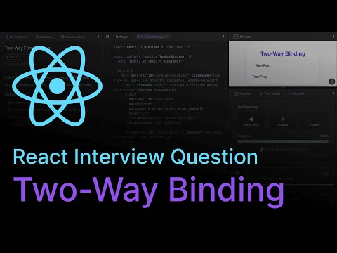 Two-Way From Binding - React Coding Interview Question