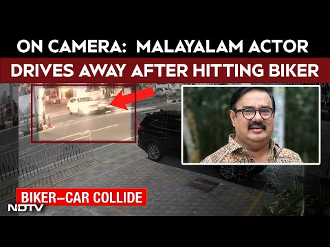 CCTV Shows Malayalam Actor’s Car Driving Away After Biker Injured In Crash
