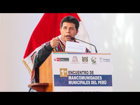 Presidente Castillo asiste a Clausura del I Encuentro de Mancomunidades Municipales en Calca, Cusco.