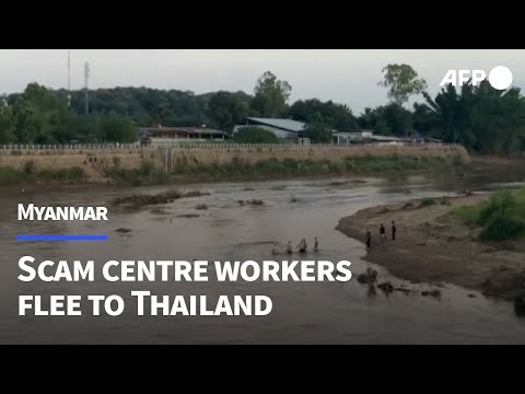 Myanmar scam centre raid sends people fleeing to Thailand | AFP