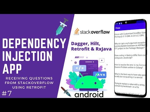 💉 Dependency Injection App - Receiving  Questions using Retrofit [Android Tutorial #7]