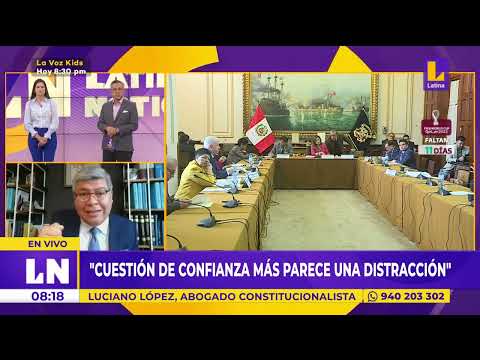 Luis López, abogado constitucionalista: La cuestión de confianza más parece una distracción