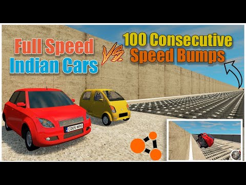 Full Speed Indian Cars VS 100+ Consecutive Speed Bumps | How Much DESTRUCTION??
