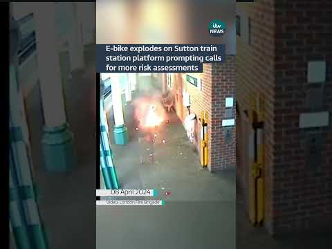 E-bike explodes on Sutton train station platform prompting calls for more risk assessments #itvnews