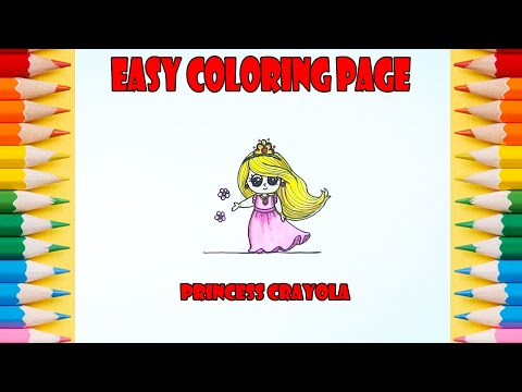 Coloring A Princess Crayola | Best Coloring Book Page and Drawing