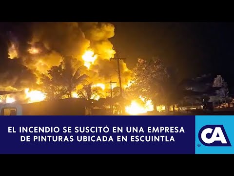 Se registró un incendio estructural de gran magnitud en Escuintla