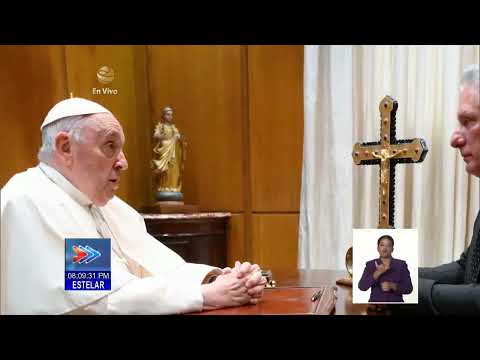 El Papa Francisco recibio al Presidente de Cuba, Miguel Díaz-Canel Bermúdez