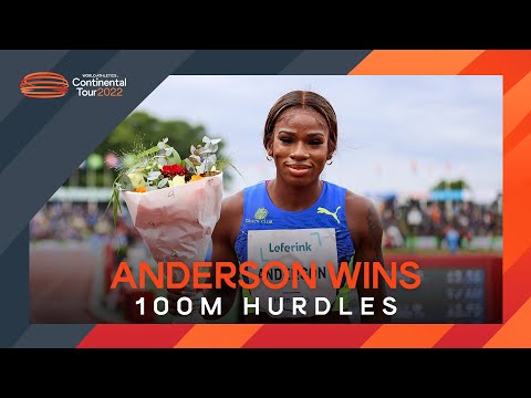 Jamaica's Britany Anderson beats top hurdlers 🇯🇲 | Continental Tour Gold Hengelo 2022