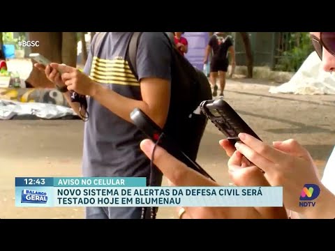 Blumenau recebe teste do novo sistema de alertas da Defesa Civil