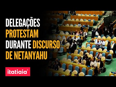 BRASIL E DELEGAÇÕES DE OUTROS PAÍSES DEIXAM PLENÁRIO DA ONU DURANTE DISCURSO DE NETANYAHU