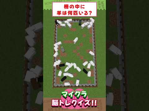 【マイクラで脳トレ！】羊の数は何匹？？【上級編】