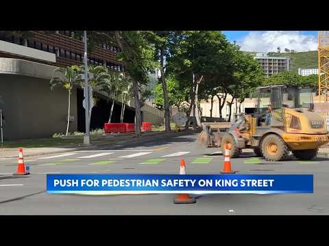 Honolulu residents push for safer crossing on King Street near new Straub parking garage