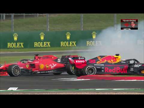 Vettel Collides With Verstappen At Silverstone | 2019 British Grand Prix