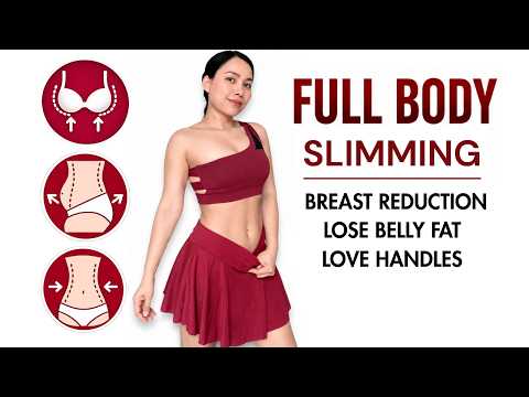 Reduce breast size, lose belly fat, muffin top & love handles | Full body weight loss standing