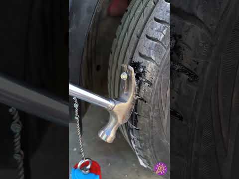 タイヤの簡単修理 🚗