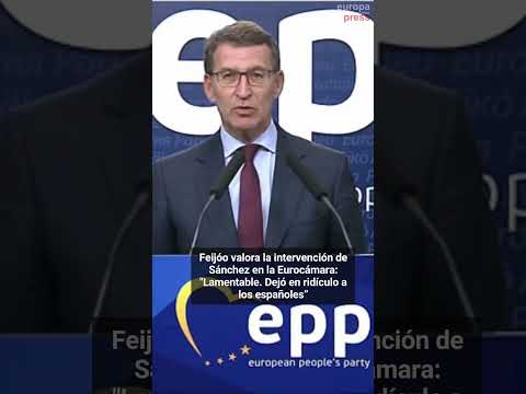 Feijóo valora la intervención de Sánchez en la Eurocámara: Lamentable