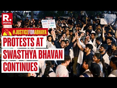 RG Kar Case: Doctors' Justice For Abhaya Protests Against Mamata At Swasthya Bhawan Continues