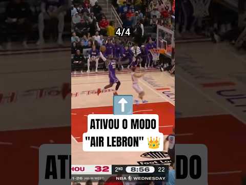 👑 O SHOW DE LEBRON CONTRA OS ROCKETS! 💪 #NBA #LeBronJames #shorts