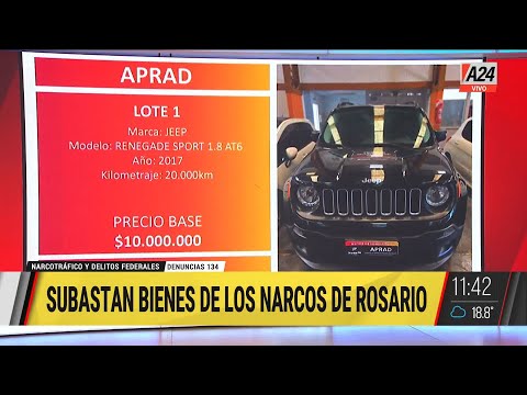 Subastan autos y motos de los narcos de Rosario