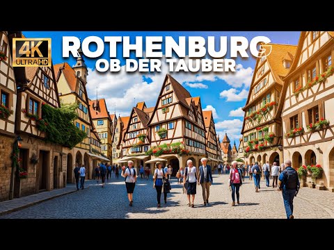 Rothenburg ob der Tauber, Germany 🇩🇪 | INSANELY BEAUTIFUL VILLAGE - 4K 60fps HDR Walking Tour