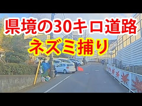 【ネズミ捕り】後続車に道を譲ったら…そのまま加速し赤旗ピットインしてた　県境の30キロ道路は注意しないとね