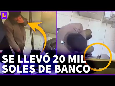Ladrón se viste de 'inofensivo anciano'  y roba 20 mil soles en banco de Huancayo