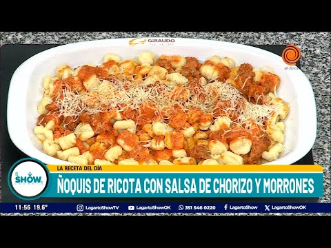 Ñoquis de ricota con salsa de chorizo y morrones Recetas de Dante Enriquez
